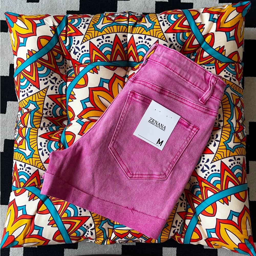 ZENANA Denim Shorts Distressed Stretch